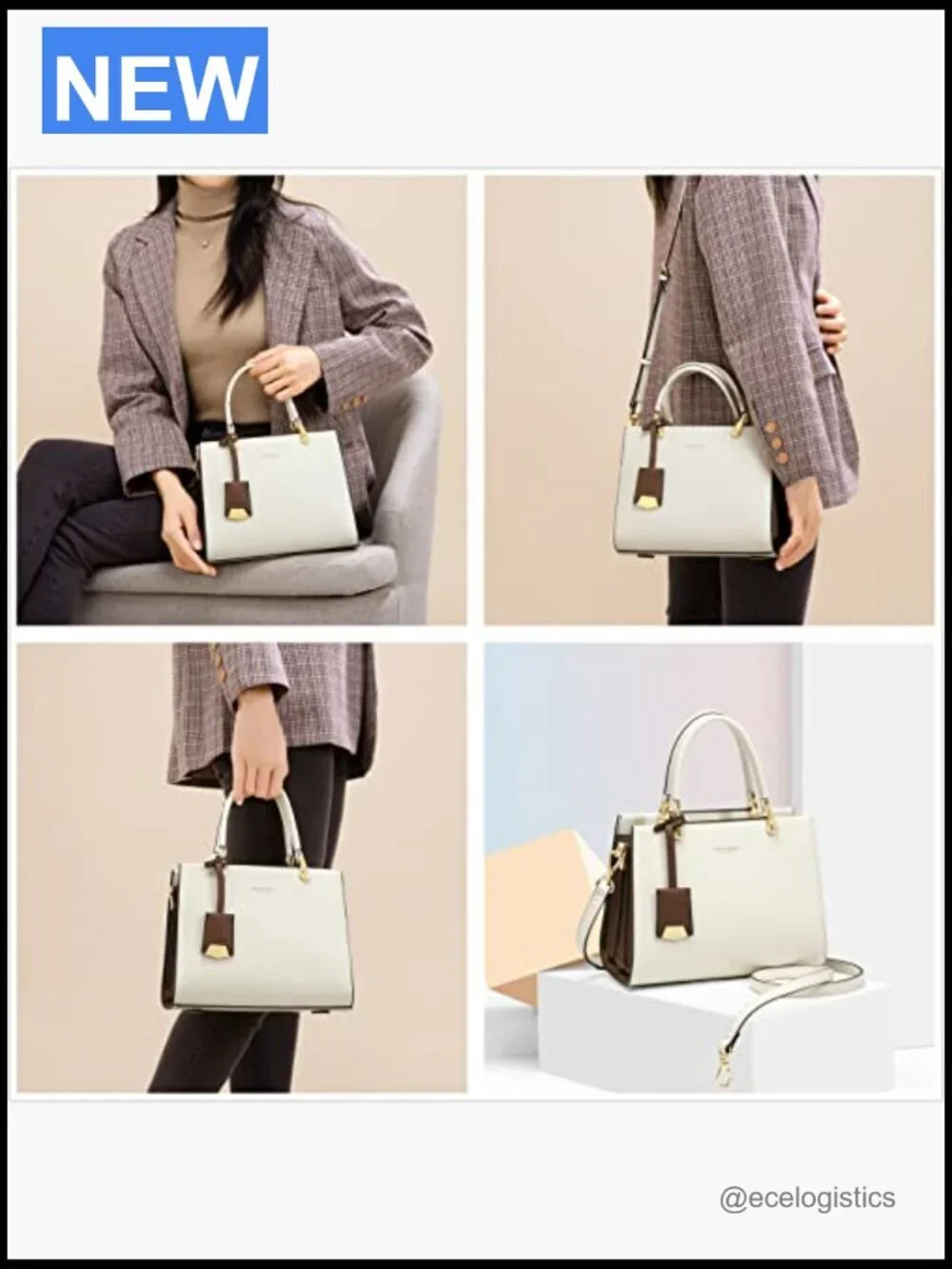 Large Capacity Genuine Leather Tote Satchel Shoulder Bag Handbag Purse